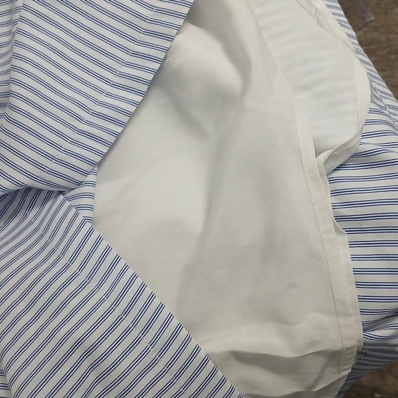 J.MARIE Blue and White Embroidered Mini Dress with pockets, pre-loved medium - Picture 7 of 8